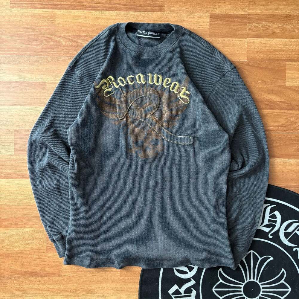 Vintage Rocawear Waffle Knit Thermal Long Sleeve Men’s Small Y2K